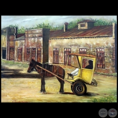 Estación de tren de Encarnación - Pintura al óleo - Obra de Vicente González Delgado
